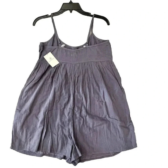 Volcom Women’s Bangalow Summer 100% Cotton Romper Size XS Purple Beach Coverup - Picture 3 of 8